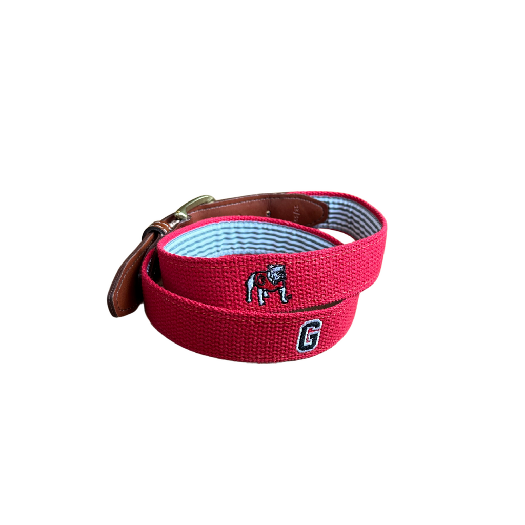 University of Georgia Embroidered Belt