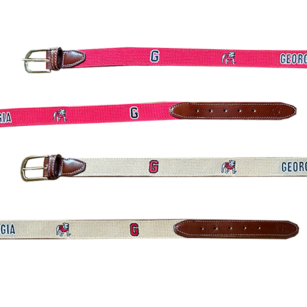 University of Georgia Embroidered Belt