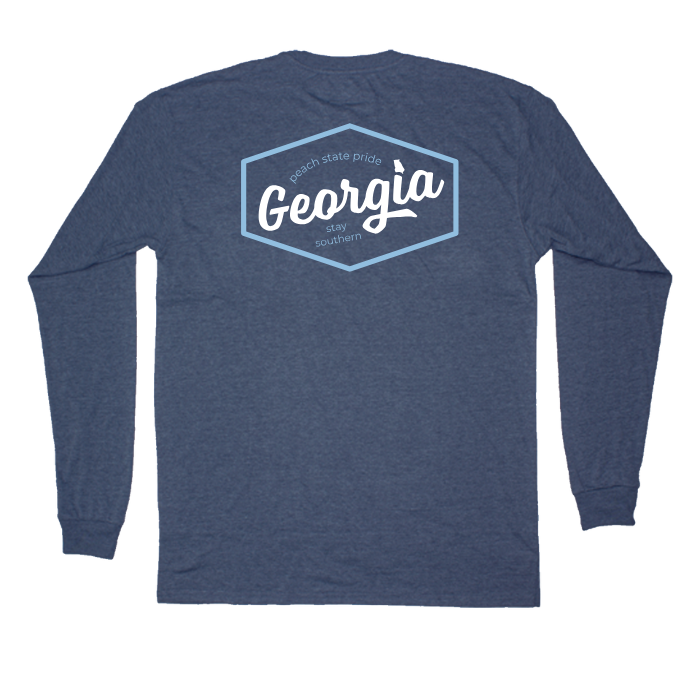 Georgia Script Patch Long Sleeve Tee