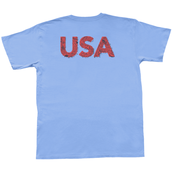 USA Initials Short Sleeve Pocket Tee