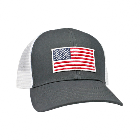 Camouflage American Flag Mesh Back Trucker Hat