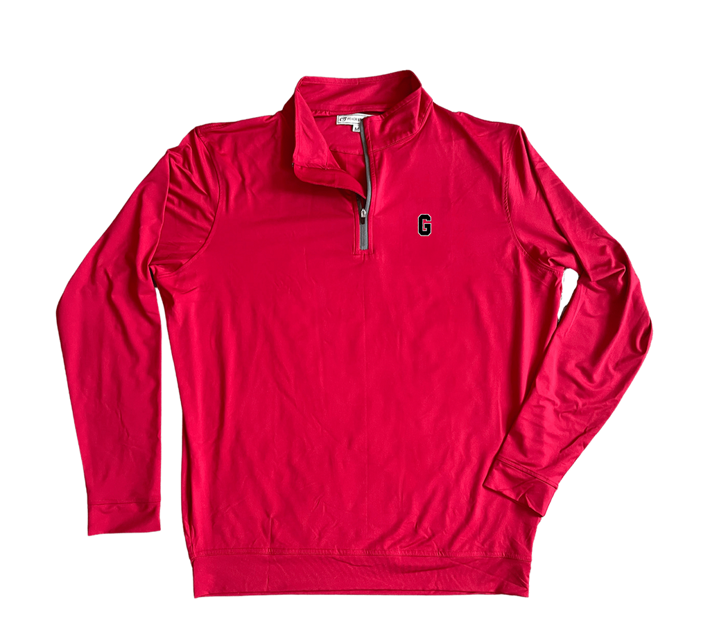 UGA 1/4 Zip Performance Pullover - Red