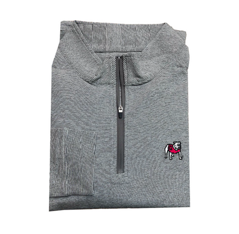 UGA 1/4 Zip Block G Performance Pullover - Ash Gray