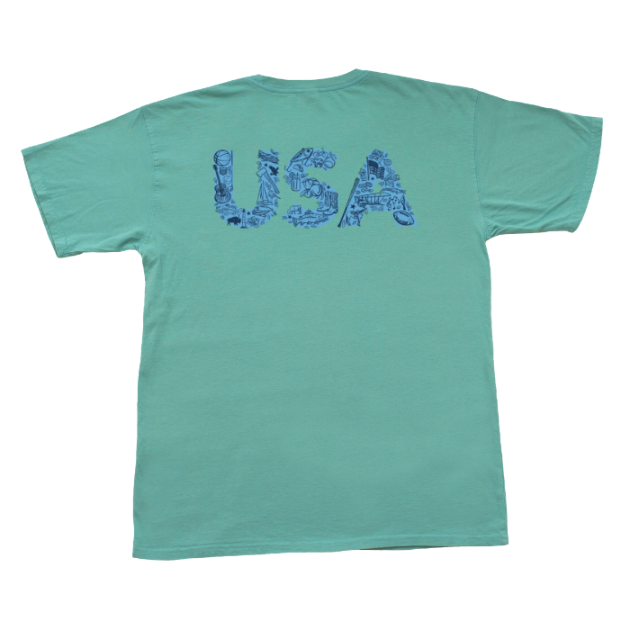 YOUTH - USA Initials Short Sleeve Tee