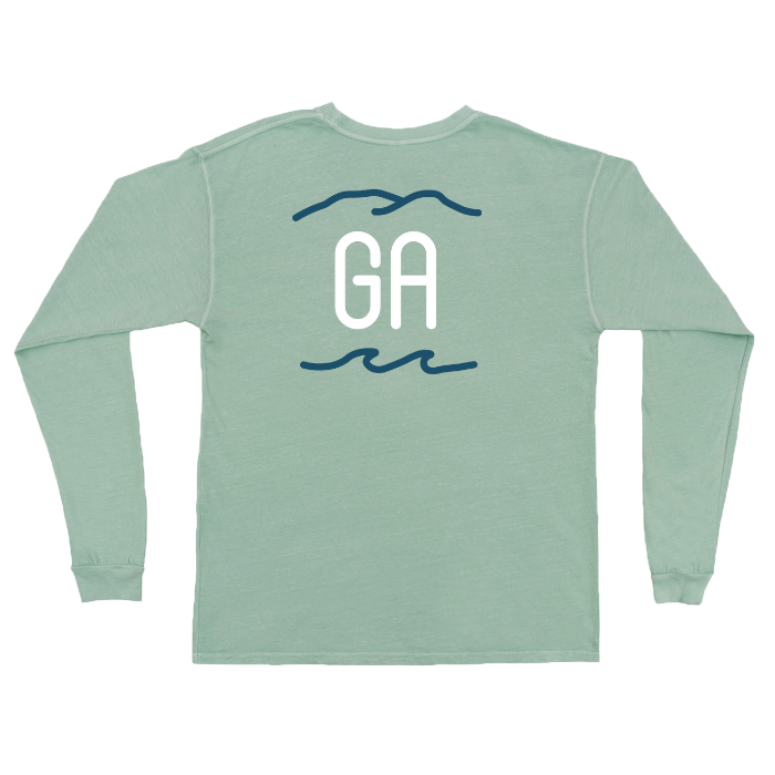 YOUTH Georgia Mountains & Oceans Long Sleeve Tee