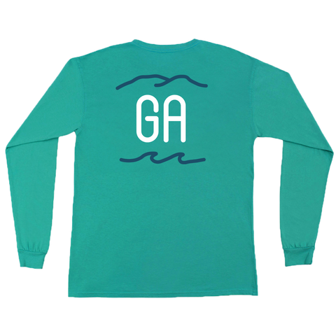 Georgia Script Patch Long Sleeve Tee