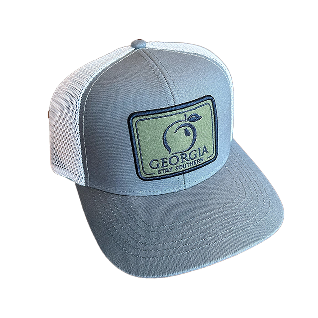 Georgia Patch Trucker Hat-Slate & Olive